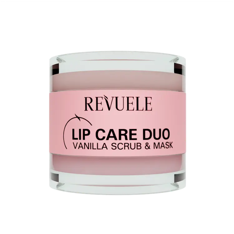 Revuele Lip Scrub & Mask, vanilja. Vaniljan tuoksuinen huulten hoito setti.