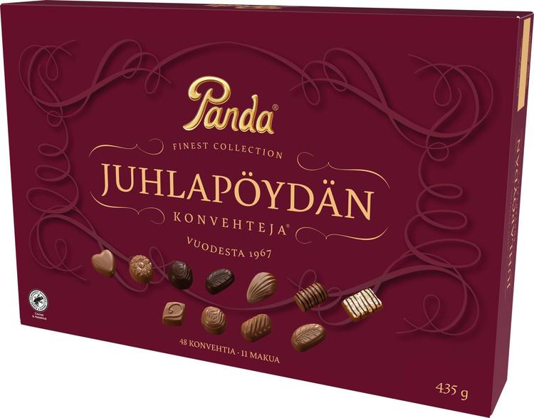 Panda Juhlapöytä Šokolaadiassortii 435g