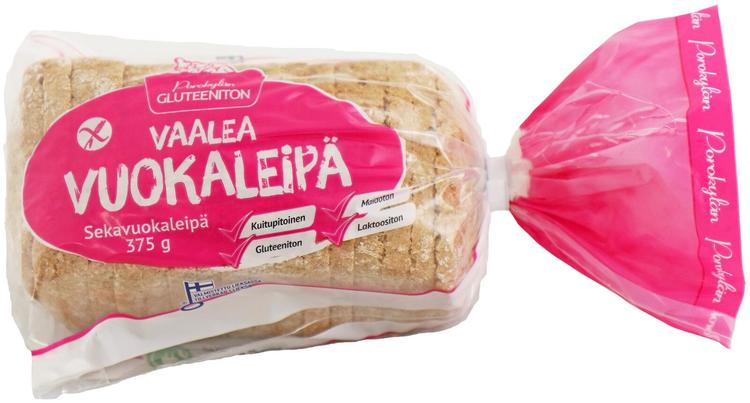Porokylän Vaalea vuokaleipä 375 g sekavuokaleipä gluteeniton