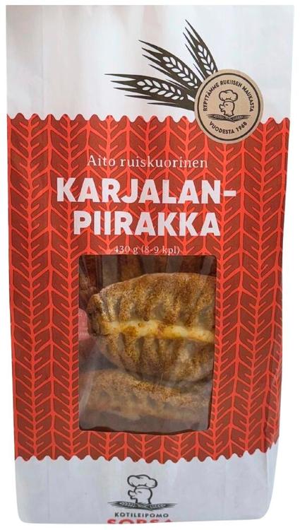 Kotileipomo Sorsa Karjalanpiirakka riisi, 8 - 9 kpl, 430 g