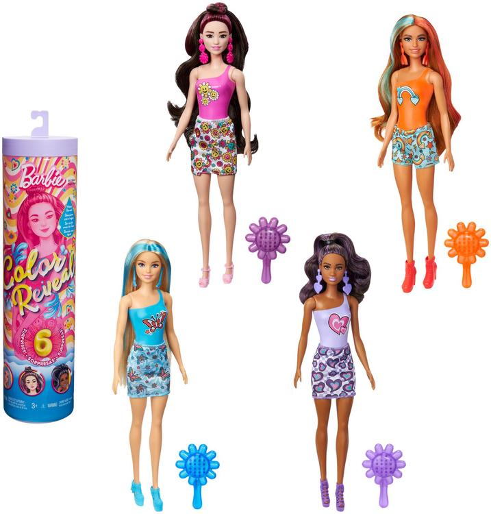 Nukk barbie vikerkaare värviüllatus