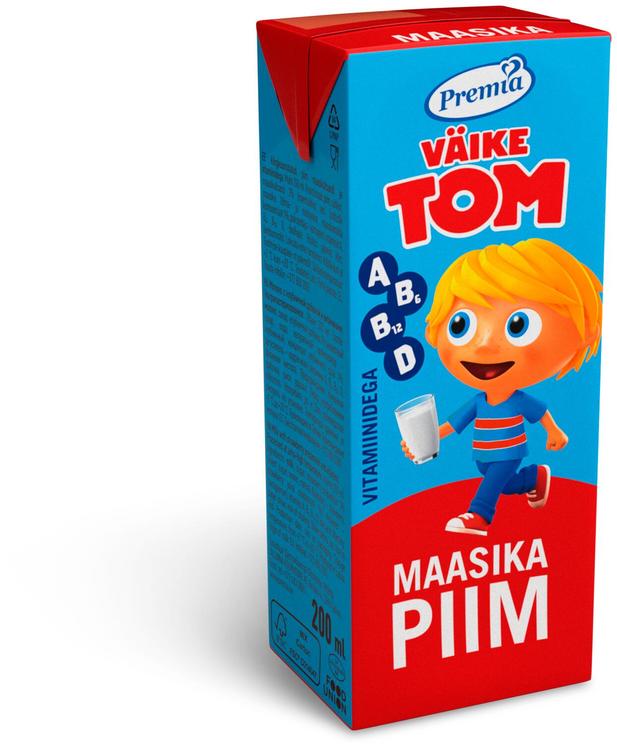 Piim maasikalisandi ja vitamiinidega, 200 ml