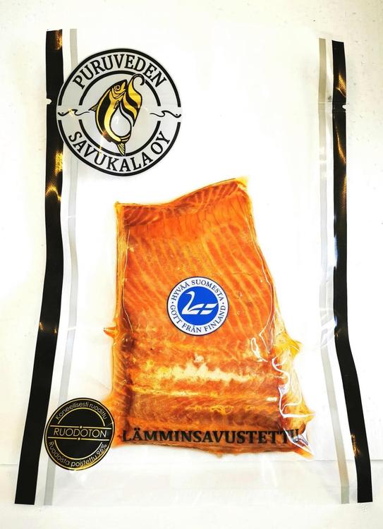 Puruveden savukala n. 300g lämminsavustettu kirjolohifileepala vacumissa