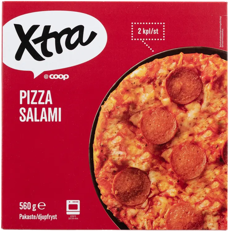 Xtra salamipizza 2 kpl 560 g pakaste