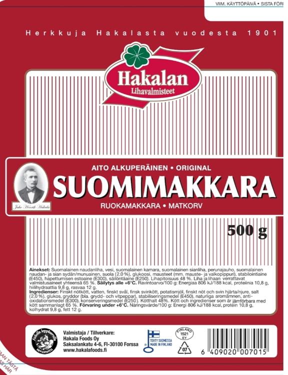 Hakalan Suomimakkara 500g