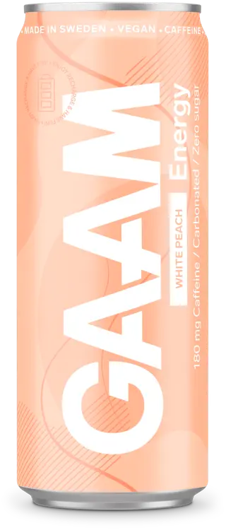 GAAM Energy 330ml White Peach