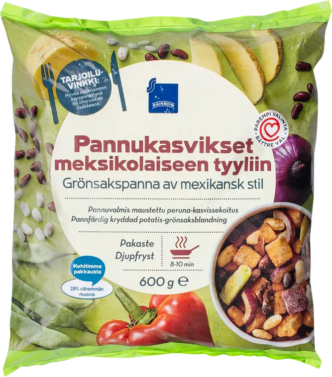 Rainbow 600g meksikolaiset pannukasvikset, pakaste