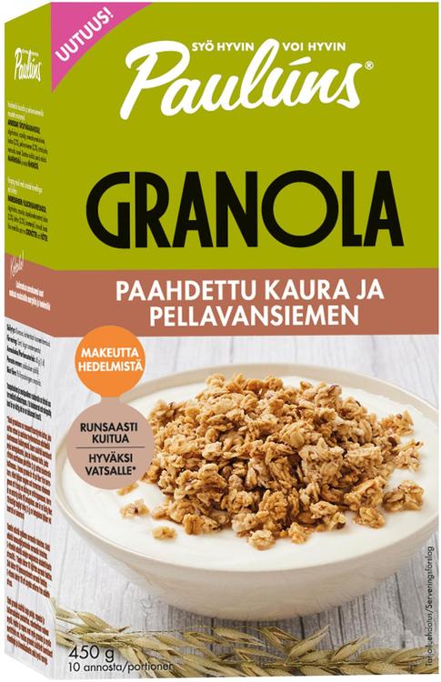 Paulúns paahdettu kaura ja pellavansiemen granola muromysli 450g