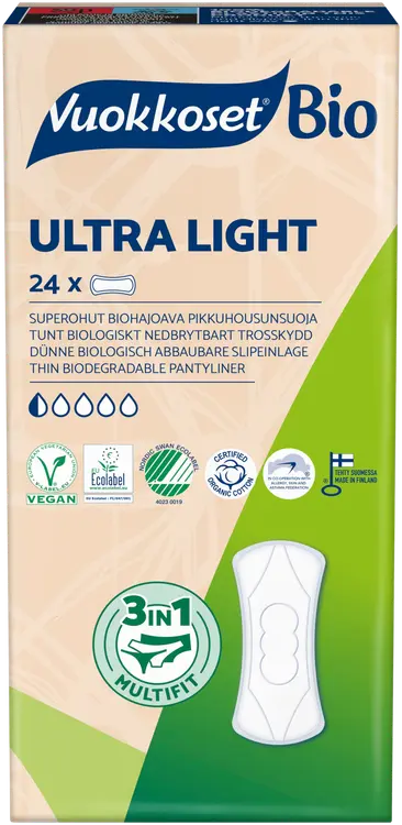 Vuokkoset Bio Ultra Light pikkuhousunsuoja 24 kpl