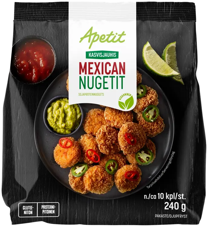 Apetit Kasvisjauhis Mexican nugetit pakaste 240g