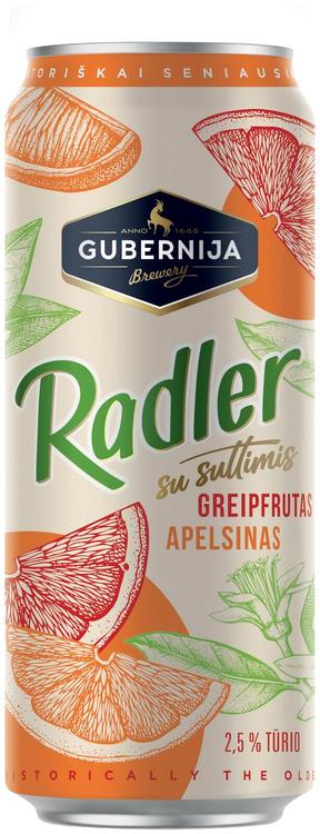 Gubernija Radler grapefruit orange alkohoolne jook 2,5%vol 500ml