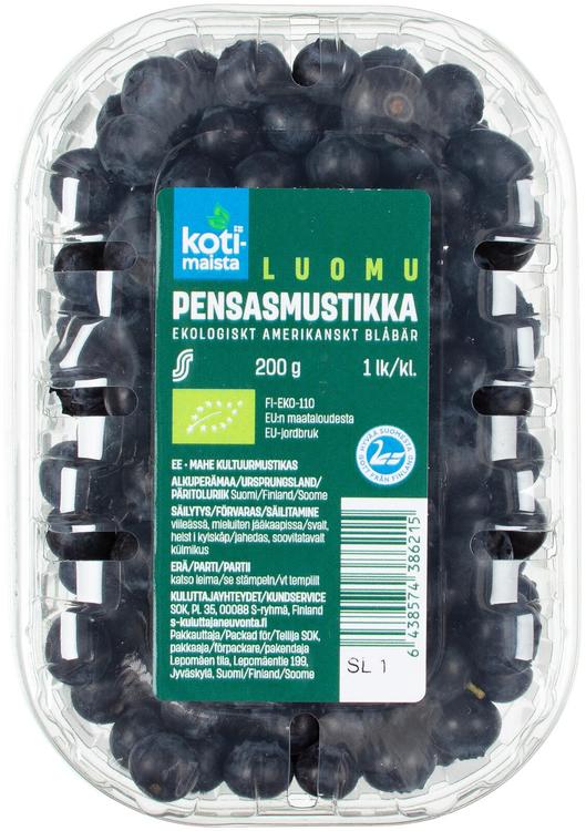 Kotimaista Pensasmustikka 200g Luomu