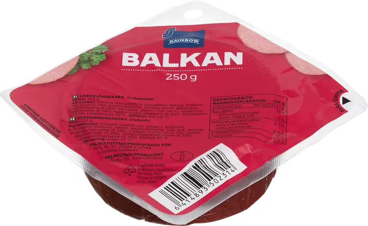 Rainbow Balkan 250 g leikkelemakkara viipale