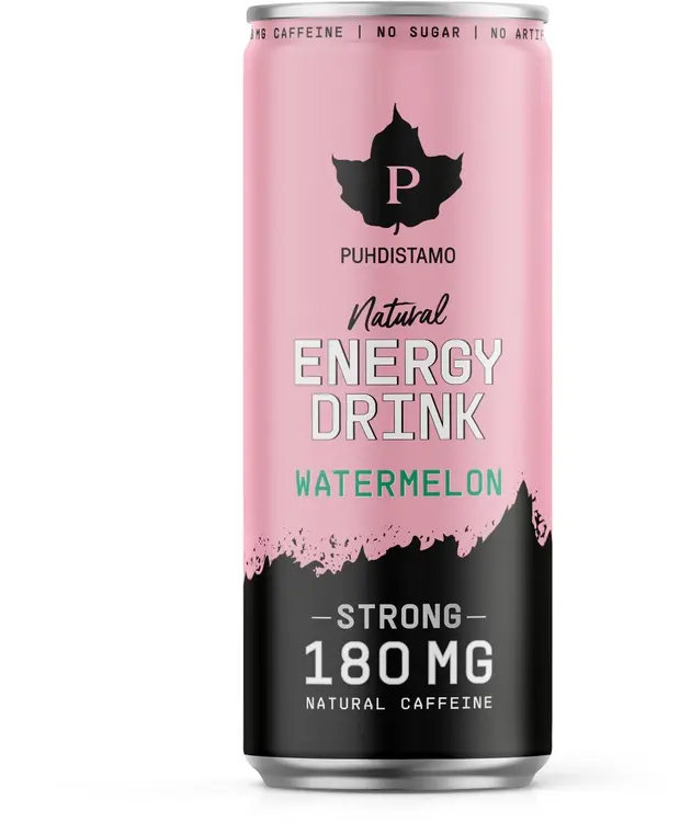 Puhdistamo Natural Energy Drink Strong Watermelon 330 ml