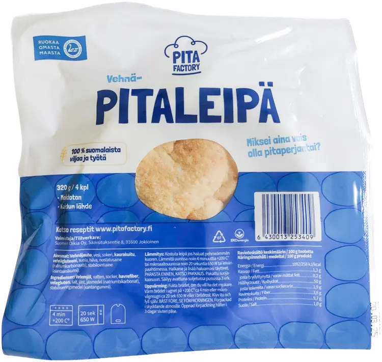 Pita Factory Pitaleipä 320 g - 4 kpl