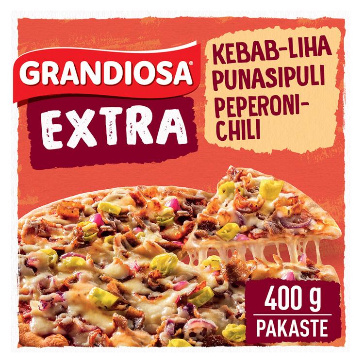 Grandiosa Extra kebab kiviuuni pakastepizza 400g