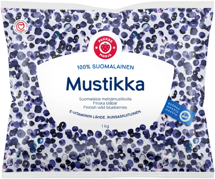 Pakkasmarja 1kg 100% suomalainen mustikka