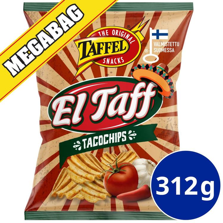 Taffel El Taff taco maustettu perunalastu 312g