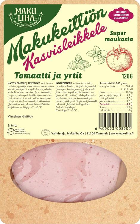 Makuliha Makukeittiön Kasvisleikkele Tomaatti ja Yrtit 120 g