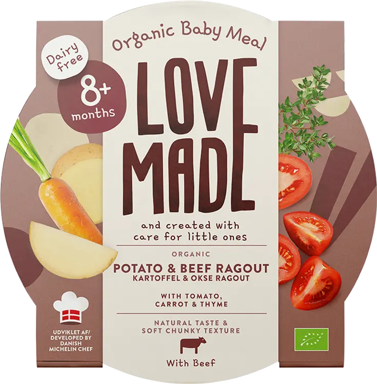 LoveMade Luomu perunaa & Naudanlihapataa 8KK 185g