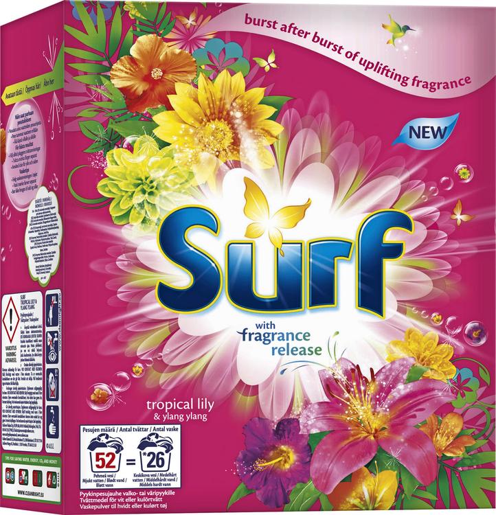 Surf Pyykinpesujauhe Tropical Lily & Ylang Ylang 1,61 kg