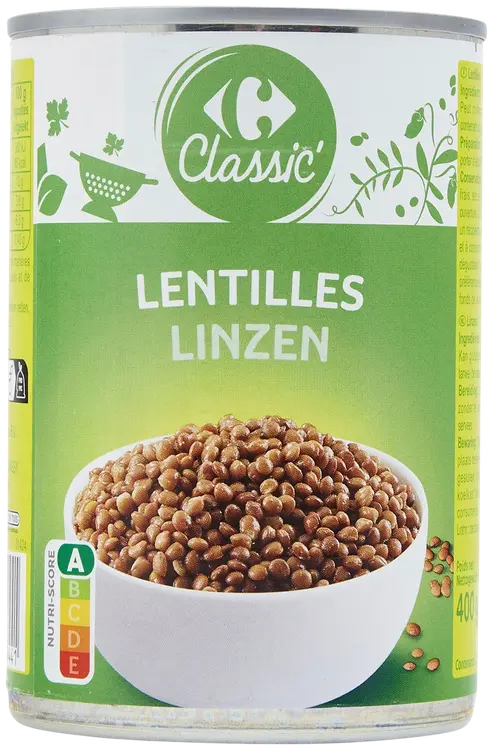 Carrefour Linssit suolaliemessä 400/265 g
