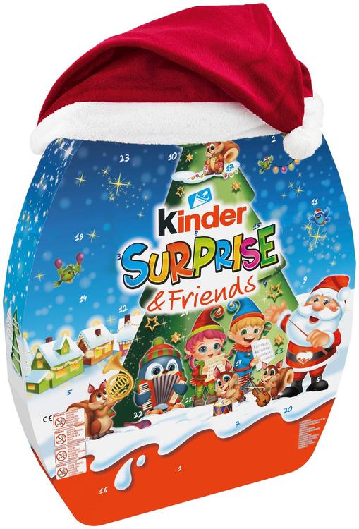 Kinder Surprise and Friends Advent Joulukalenteri sisältäen Kinder-suklaamakeisia 370g