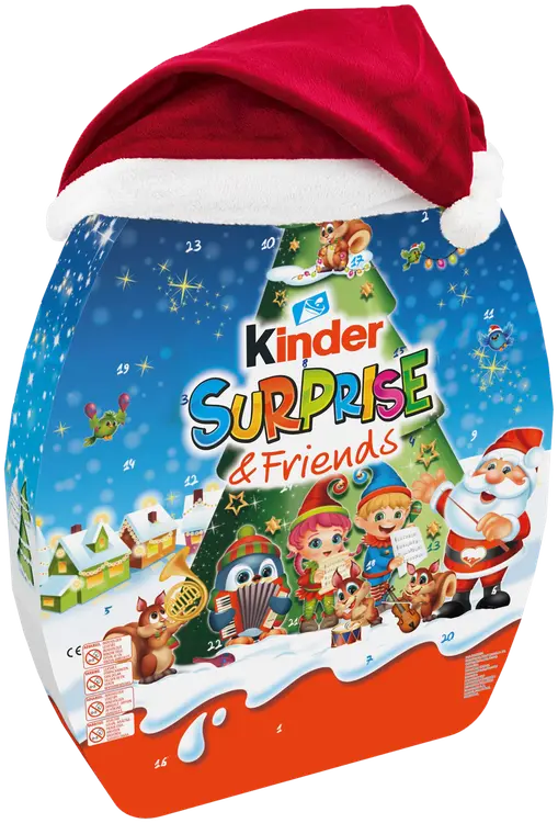 Kinder Surprise and Friends Advent Joulukalenteri sisältäen Kinder-suklaamakeisia 370g