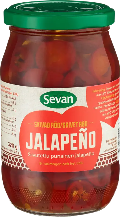 Sevan Punajalapenosiivut 320g
