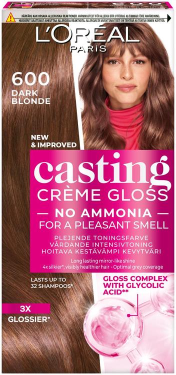 L'Oréal Paris Casting Crème Gloss 600 Dark Blonde Tummanvaalea kevytväri 1kpl
