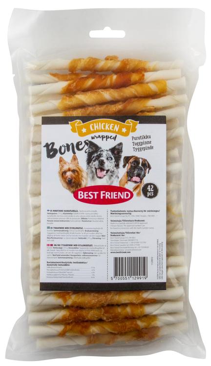 Best Friend Bones Purutikku kanafileellä 12cm 42kpl 375g