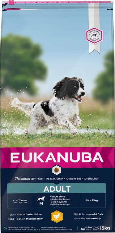 Eukanuba Adult Medium Breeds koiranruoka 15 kg