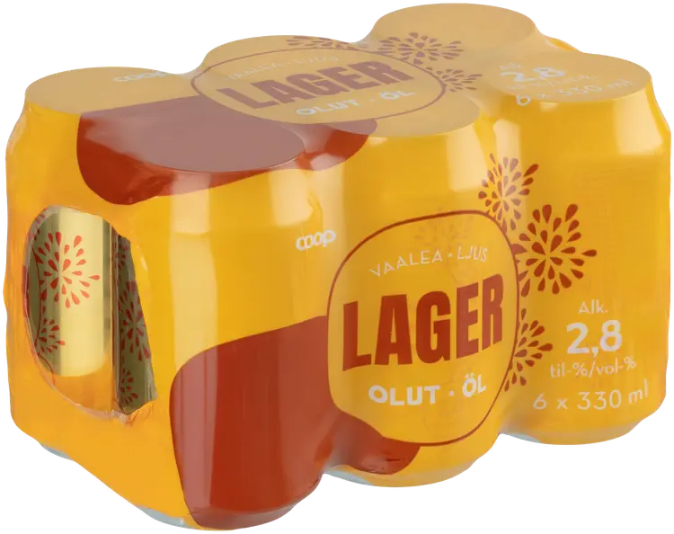 Coop lager olut 2,8% 6x0,33l