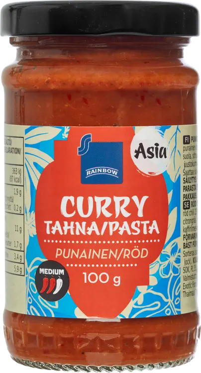 Rainbow 100g punainen currytahna