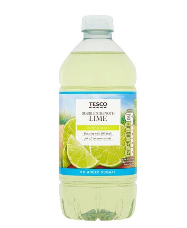 Tesco 750ml Double Strength Lime limejuomatiiviste