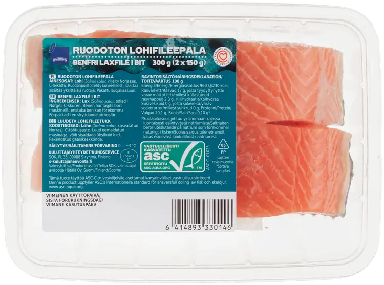 Rainbow Ruodoton lohifileepala ASC 300g (2 x 150 g)