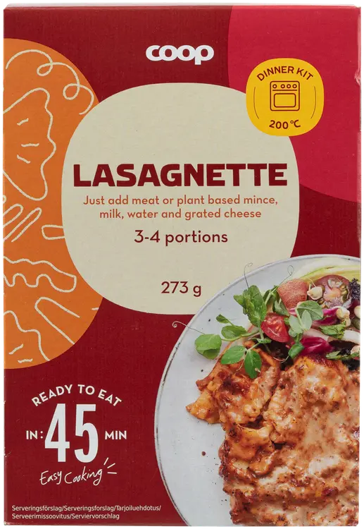 Coop lasagnetteainekset 273 g