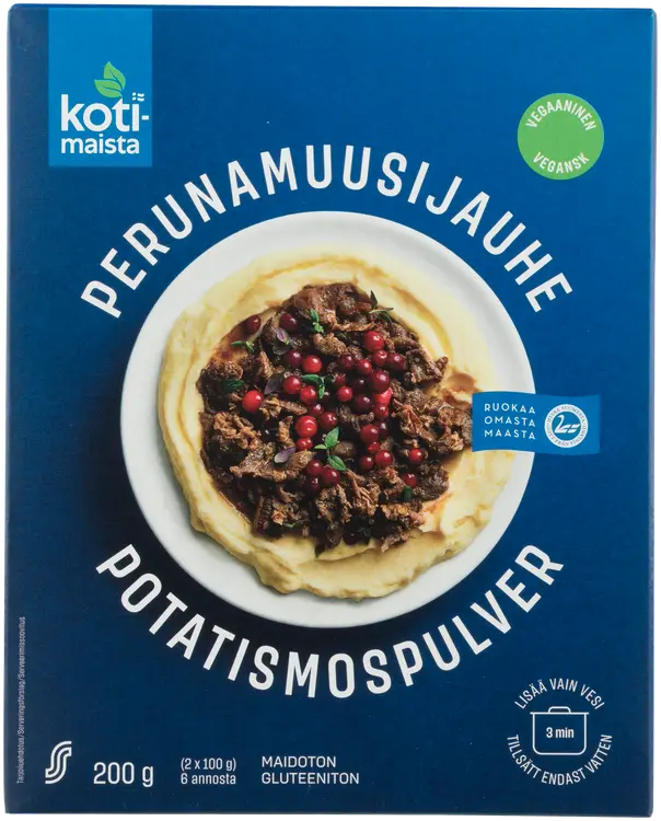 Kotimaista maidoton perunamuusijauhe 200 g