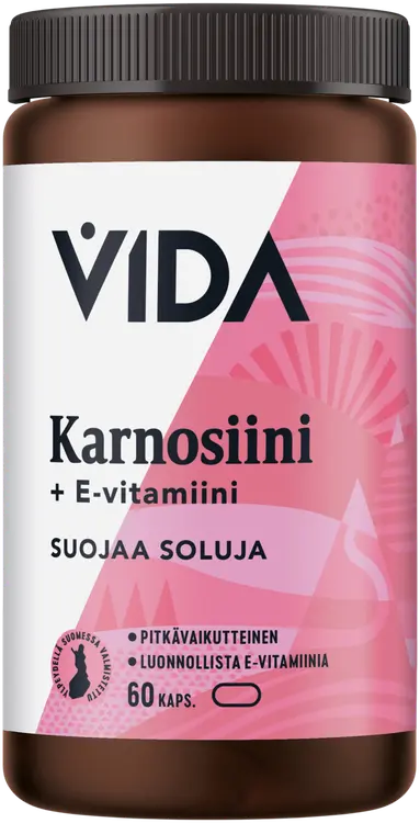 Vida ravintolisävalmiste Karnosiini 400 mg ja E-vitamiini 60 kaps / 32 g