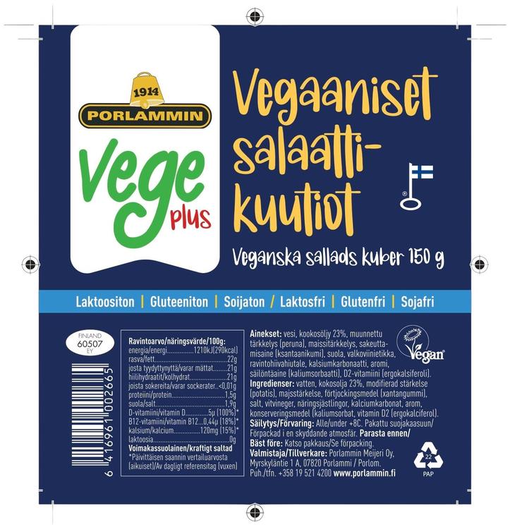 Porlammin Vege plus 150g salaattikuutio