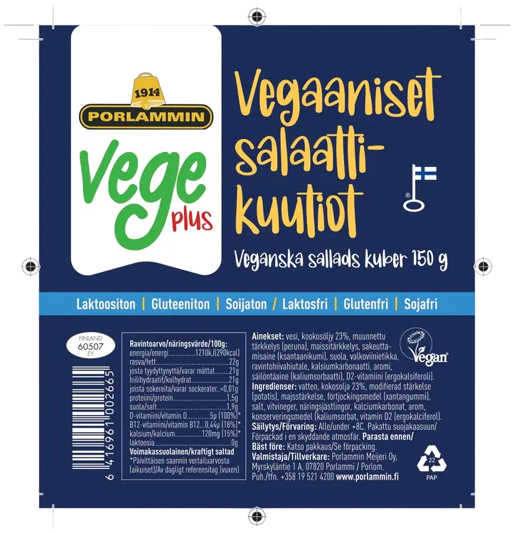 Porlammin Vege plus 150g salaattikuutio