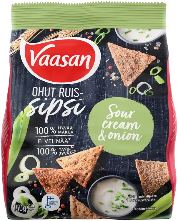 Vaasan Ruissipsi Sourcream & Onion 150g