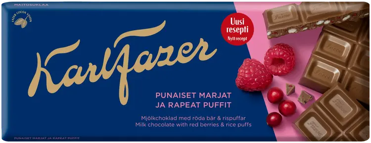 Karl Fazer punaiset marjat suklaalevy 180g