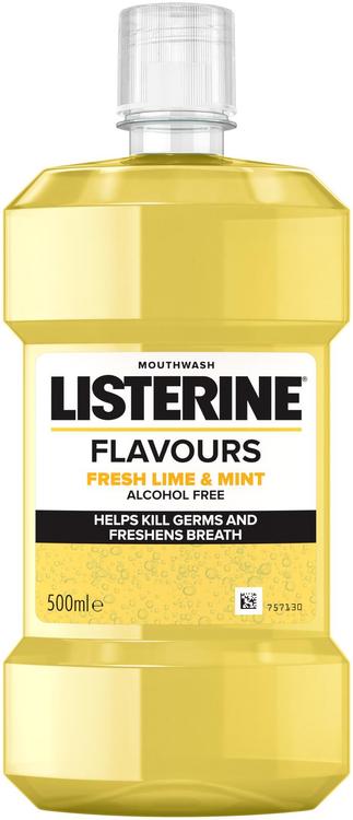 Listerine® Flavours Fresh Lime & Mint Milder Taste suuvesi 500 ml