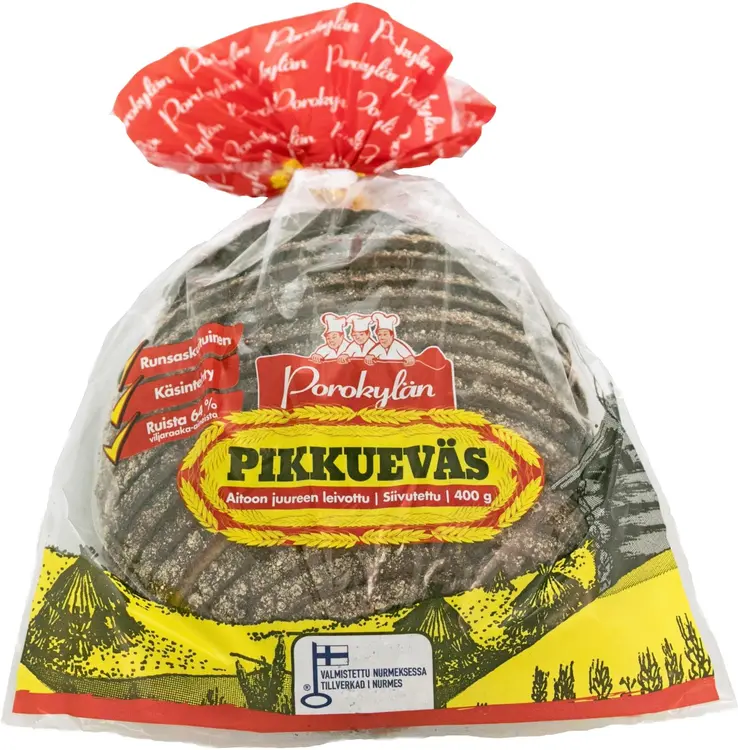 Porokylän Leipomo Pikkueväs 400 g siivutettu ruisleipä