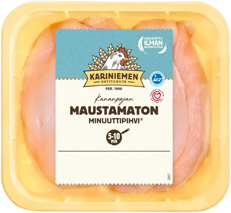 Kariniemen Kananpojan Minuuttipihvi maustamaton 290 g