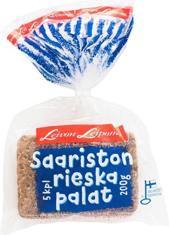 Leivon Leipomo Saariston rieskapalat 5 kpl 200g makea maltainen rieska