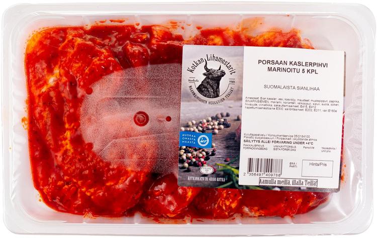 Porsaan Kaslerpihvi Maustettu Perhepakkaus