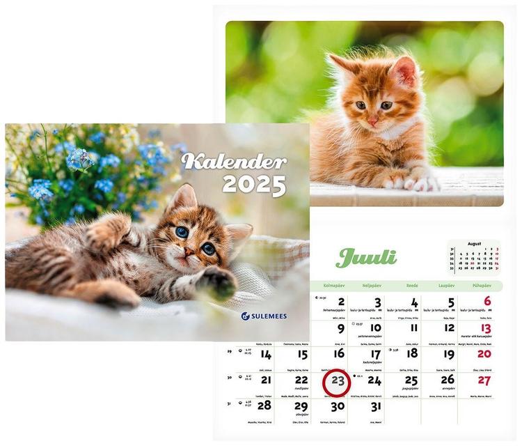 Seinakalender "Kassi kalender", 240 x 165mm, klamberköide