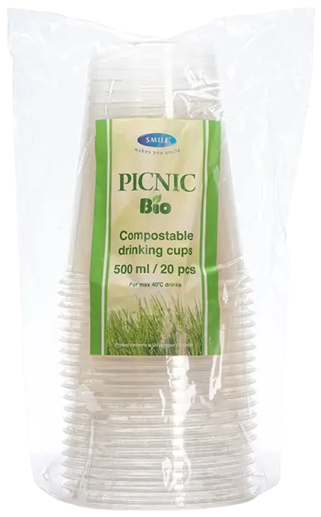 Smile Bio Muovilasi 500ml, 20 kpl